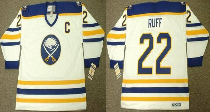 2019 Men Buffalo Sabres #22 Ruff white CCM NHL jerseys->chicago blackhawks->NHL Jersey